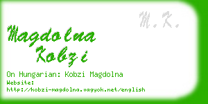 magdolna kobzi business card